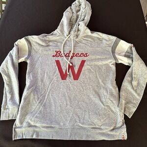 Under Armour Loose Wisconsin Badgers Hoodie Sweatshirt Size Medium Gray